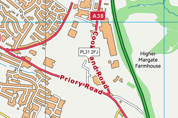 PL31 2FJ map - OS VectorMap District (Ordnance Survey)