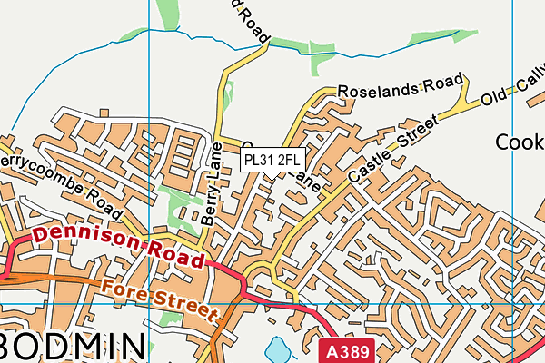 PL31 2FL map - OS VectorMap District (Ordnance Survey)
