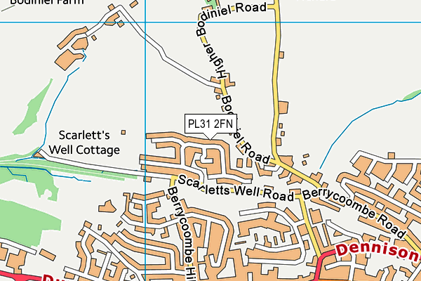 PL31 2FN map - OS VectorMap District (Ordnance Survey)