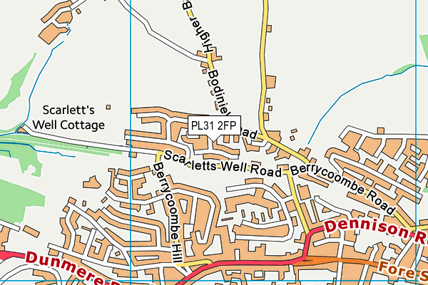 PL31 2FP map - OS VectorMap District (Ordnance Survey)