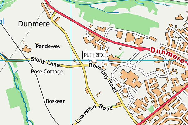 PL31 2FX map - OS VectorMap District (Ordnance Survey)