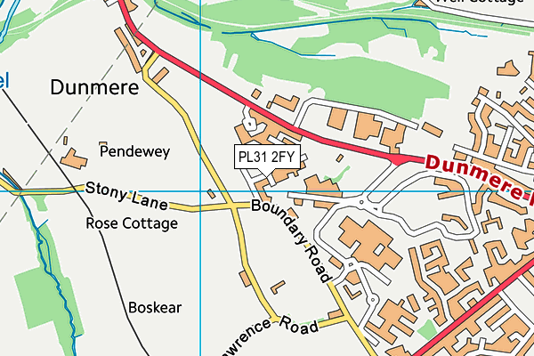 PL31 2FY map - OS VectorMap District (Ordnance Survey)