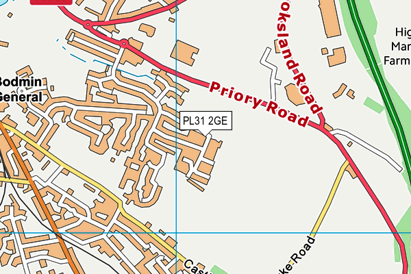 PL31 2GE map - OS VectorMap District (Ordnance Survey)