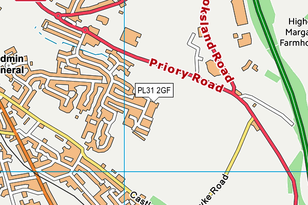 PL31 2GF map - OS VectorMap District (Ordnance Survey)