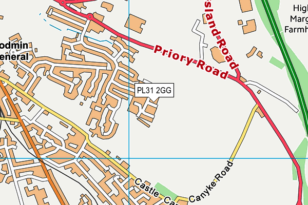 PL31 2GG map - OS VectorMap District (Ordnance Survey)