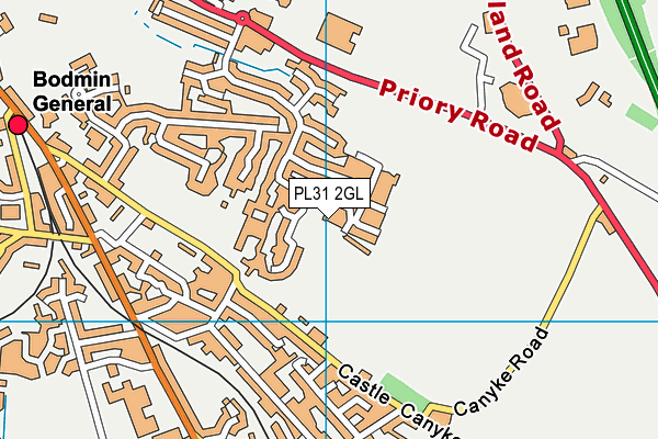 PL31 2GL map - OS VectorMap District (Ordnance Survey)
