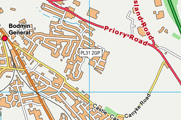 PL31 2GP map - OS VectorMap District (Ordnance Survey)