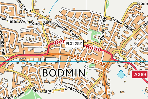 PL31 2GZ map - OS VectorMap District (Ordnance Survey)