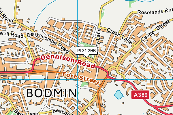 PL31 2HB map - OS VectorMap District (Ordnance Survey)