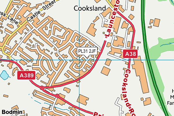 PL31 2JF map - OS VectorMap District (Ordnance Survey)