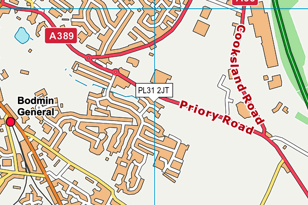 PL31 2JT map - OS VectorMap District (Ordnance Survey)