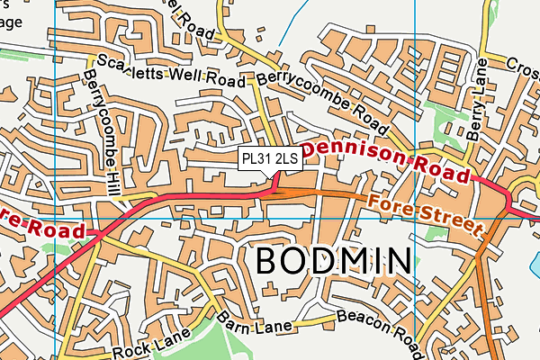 PL31 2LS map - OS VectorMap District (Ordnance Survey)