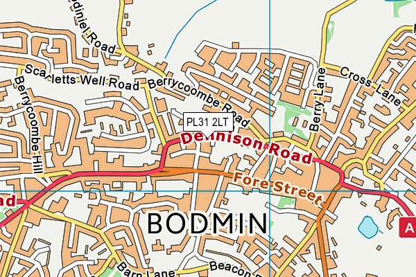 PL31 2LT map - OS VectorMap District (Ordnance Survey)