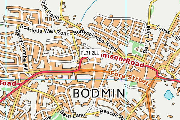 PL31 2LU map - OS VectorMap District (Ordnance Survey)