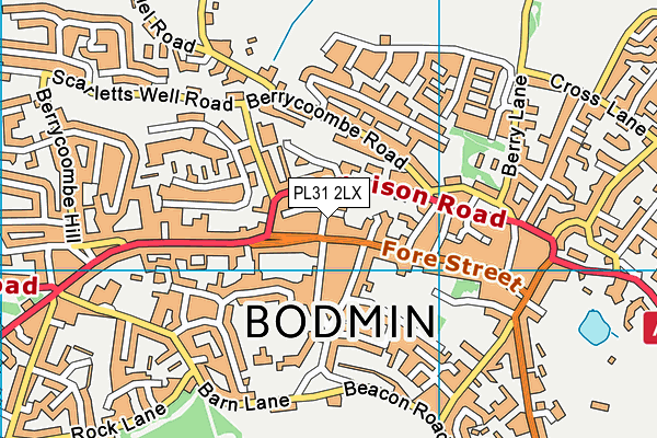 PL31 2LX map - OS VectorMap District (Ordnance Survey)