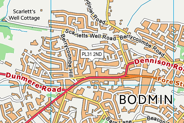 PL31 2ND map - OS VectorMap District (Ordnance Survey)