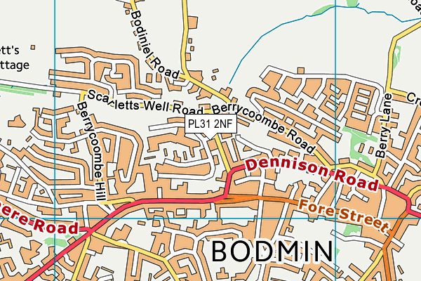 PL31 2NF map - OS VectorMap District (Ordnance Survey)