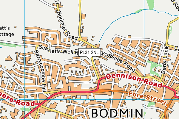 PL31 2NL map - OS VectorMap District (Ordnance Survey)