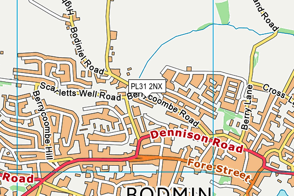 PL31 2NX map - OS VectorMap District (Ordnance Survey)