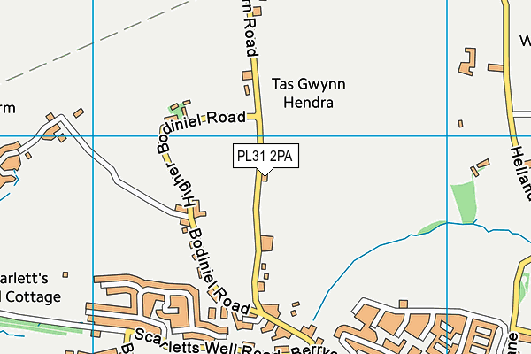 PL31 2PA map - OS VectorMap District (Ordnance Survey)