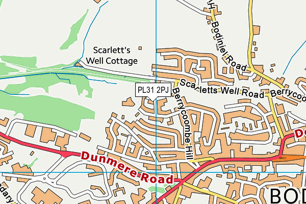 PL31 2PJ map - OS VectorMap District (Ordnance Survey)