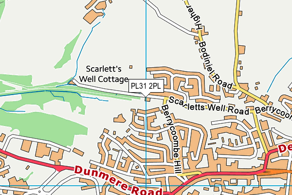 PL31 2PL map - OS VectorMap District (Ordnance Survey)