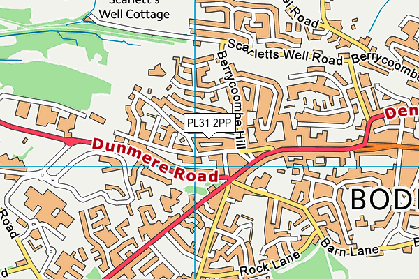 PL31 2PP map - OS VectorMap District (Ordnance Survey)