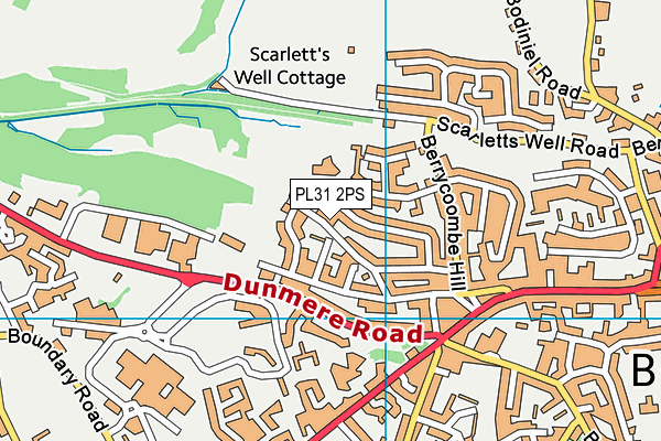 PL31 2PS map - OS VectorMap District (Ordnance Survey)