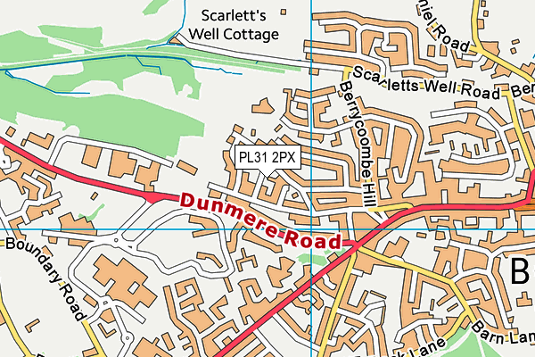 PL31 2PX map - OS VectorMap District (Ordnance Survey)