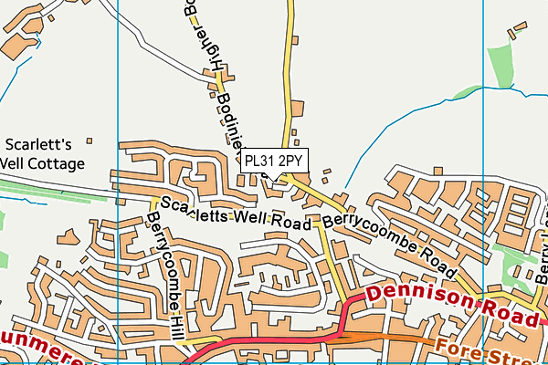 PL31 2PY map - OS VectorMap District (Ordnance Survey)