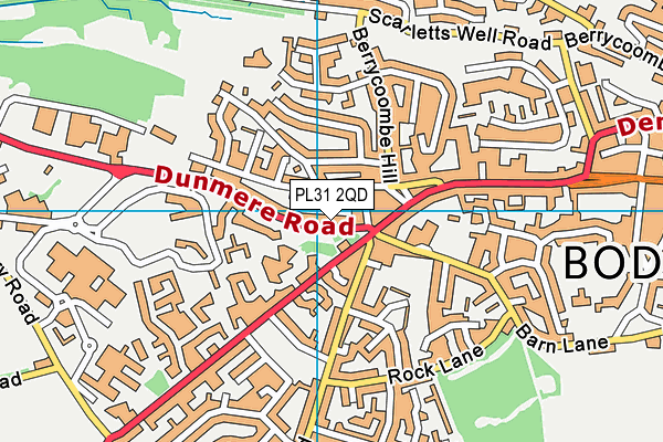 PL31 2QD map - OS VectorMap District (Ordnance Survey)