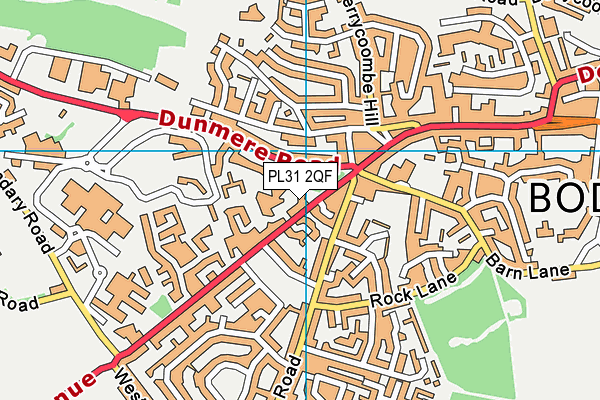 PL31 2QF map - OS VectorMap District (Ordnance Survey)