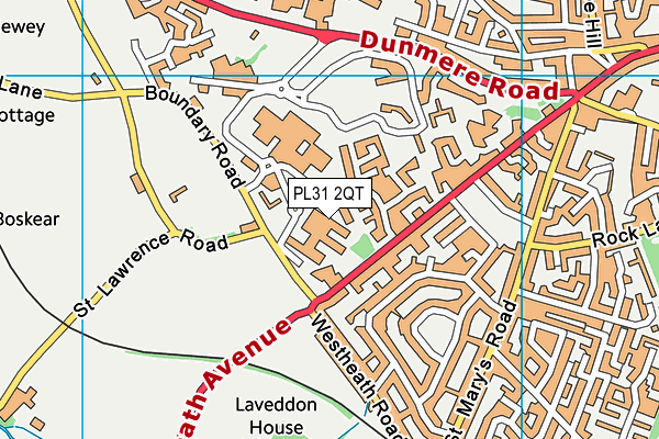 PL31 2QT map - OS VectorMap District (Ordnance Survey)