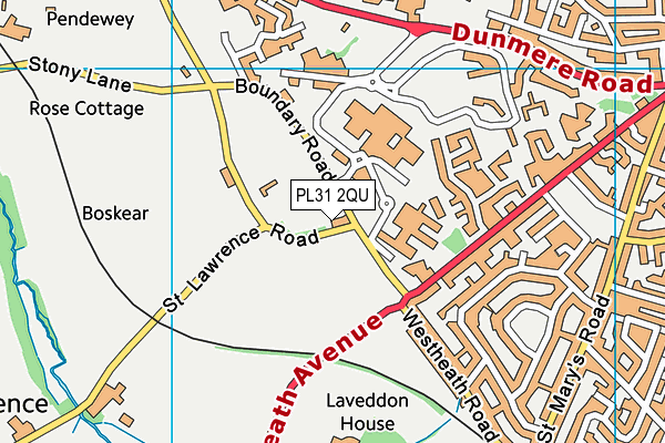 PL31 2QU map - OS VectorMap District (Ordnance Survey)