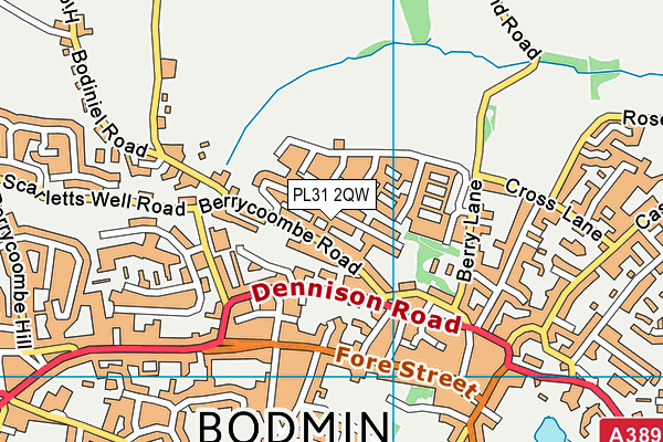 PL31 2QW map - OS VectorMap District (Ordnance Survey)