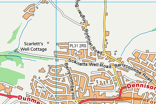 PL31 2RS map - OS VectorMap District (Ordnance Survey)