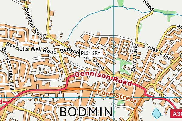 PL31 2RY map - OS VectorMap District (Ordnance Survey)