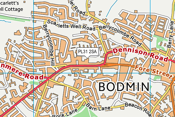 PL31 2SA map - OS VectorMap District (Ordnance Survey)