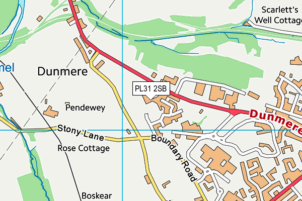 PL31 2SB map - OS VectorMap District (Ordnance Survey)