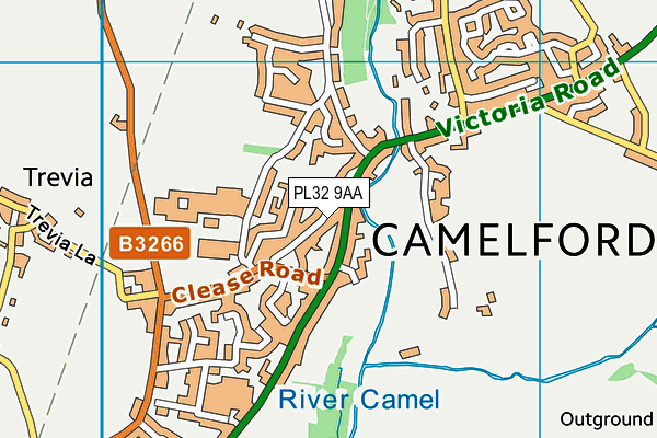 PL32 9AA map - OS VectorMap District (Ordnance Survey)