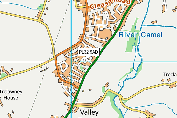 PL32 9AD map - OS VectorMap District (Ordnance Survey)