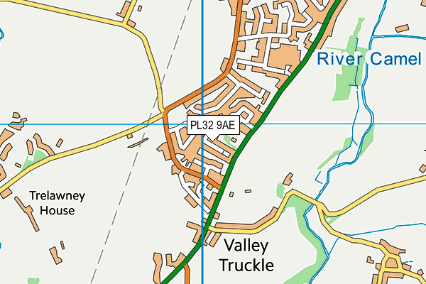 PL32 9AE map - OS VectorMap District (Ordnance Survey)