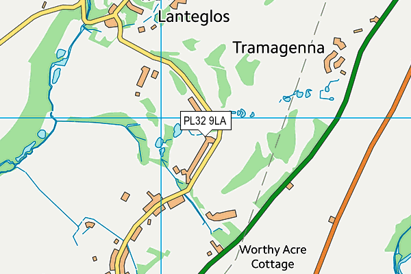 PL32 9LA map - OS VectorMap District (Ordnance Survey)