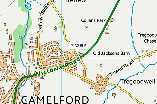 PL32 9LE map - OS VectorMap District (Ordnance Survey)