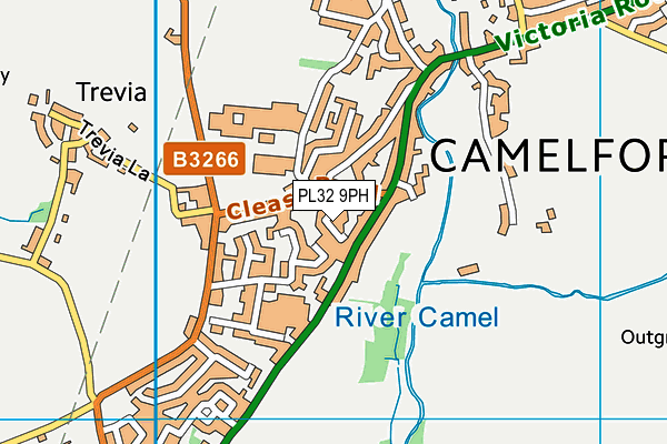 PL32 9PH map - OS VectorMap District (Ordnance Survey)