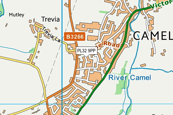 PL32 9PP map - OS VectorMap District (Ordnance Survey)