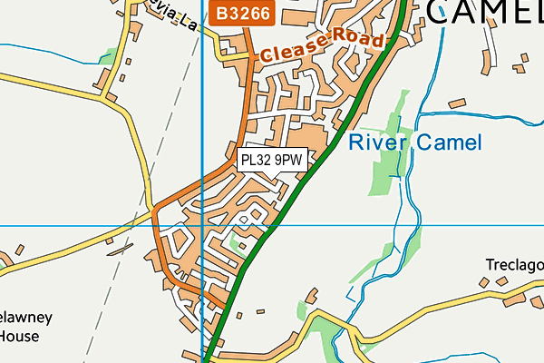 PL32 9PW map - OS VectorMap District (Ordnance Survey)