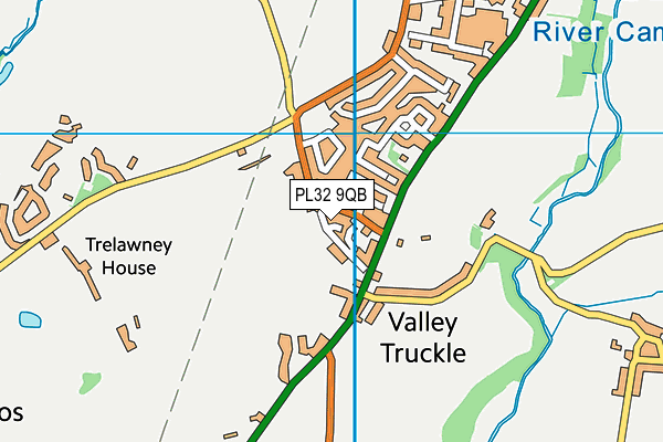 PL32 9QB map - OS VectorMap District (Ordnance Survey)