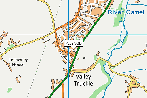 PL32 9QD map - OS VectorMap District (Ordnance Survey)