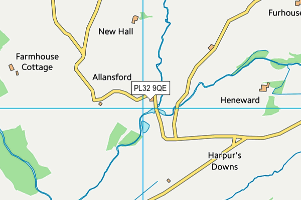 PL32 9QE map - OS VectorMap District (Ordnance Survey)